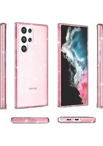 Samsung Galaxy S23 Ultra Için Işıltılı Toz Akıllı Kasası Tpu Kenarı + Pc Arka Kapak Desteği Kablosuz Şarj Telefon Kılıfı (Yurt Dışından) indirimleri