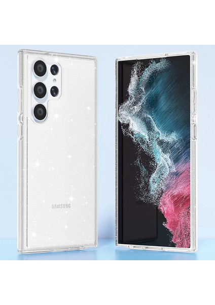 Samsung Galaxy S23 Ultra Için Işıltılı Toz Akıllı Kasası Tpu Kenarı + Pc Arka Kapak Desteği Kablosuz Şarj Telefon Kılıfı (Yurt Dışından) indirimleri