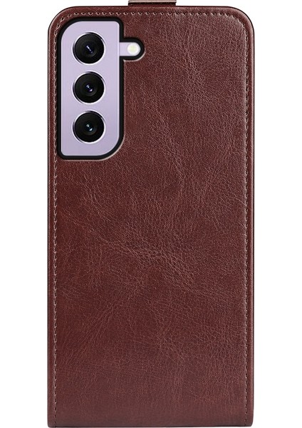 Samsung Galaxy S23 Dikey Flip Anti-Damla Çılgın At Doku Kart Tutucu Deri Koruyucu Kapak Telefon Kılıfı (Yurt Dışından) indirimleri