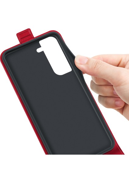 Samsung Galaxy S23 Dikey Flip Anti-Damla Çılgın At Doku Kart Tutucu Deri Koruyucu Kapak Telefon Kılıfı (Yurt Dışından) fırsatları