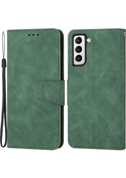 Samsung Galaxy S23 Pu Deri Manyetik Flip Kasası I Işlevi Strap ile Düz Renk Cüzdan Kapağı Telefon Kılıfı (Yurt Dışından)