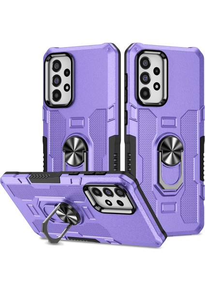 Samsung Galaxy A73 5g Pc + Tpu Ring Tutucu Dahili Metal Sayfası ile Telefon Kılıfı (Yurt Dışından)