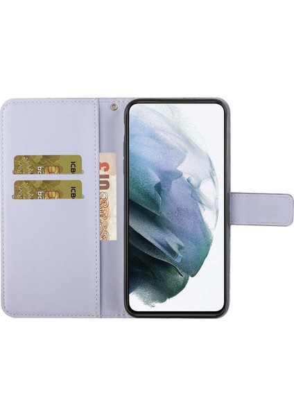 Samsung Galaxy A14 Için 5g Çizgiye Karşı Çizgiye Karşı Etnik Stil Çiçek Baskılı Pu Deri+Tpu Cüzdan Cep U Kapağı Telefon Kılıfı (Yurt Dışından) modelleri