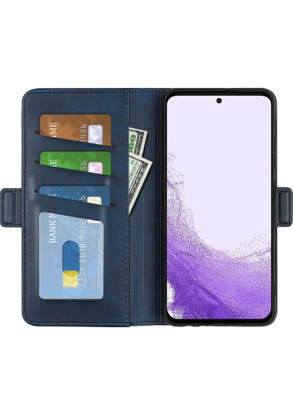 Samsung Galaxy S23 Için Destekleme Cüzdan Cep U Kapağı Buzağı Dokusu Pu Deri Çift Manyetik Toka Telefon Kılıfı (Yurt Dışından) fiyatları