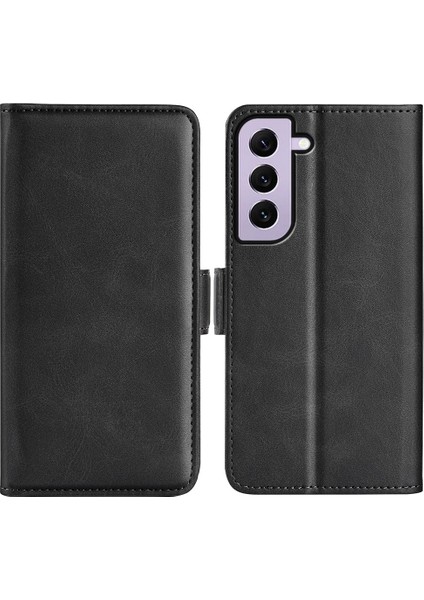 Samsung Galaxy S23 Için Destekleme Cüzdan Cep U Kapağı Buzağı Dokusu Pu Deri Çift Manyetik Toka Telefon Kılıfı (Yurt Dışından)