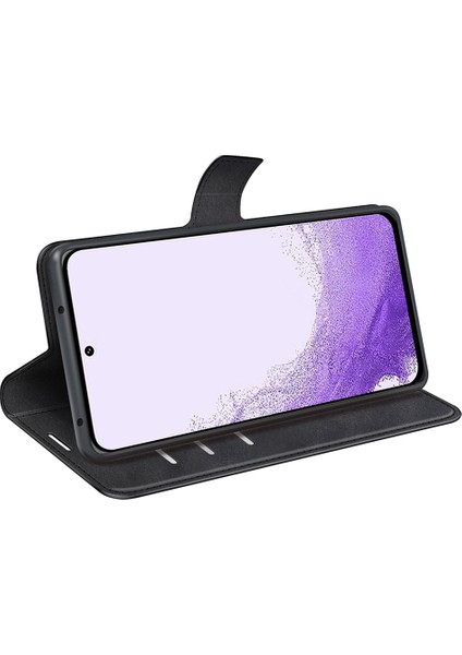 Samsung Galaxy S23 Buzağı Dokusu Pu Deri Folio Flip Kare Manyetik Toka Cüzdan Kapağı Telefon Kılıfı (Yurt Dışından) fırsatları