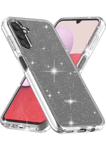 Samsung Galaxy A14 Için 5g Glittery Powder Yumuşak Tpu + Sert Pc Koruyucu Cep U Arka Kapak Telefon Kılıfı (Yurt Dışından)