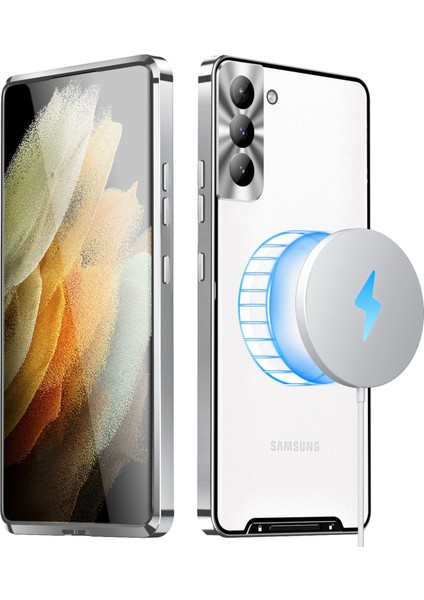 Samsung Galaxy S21 Fe 5g Manyetik Adsorpsiyon Mat Tpu Geri + Metal Kenar Entegre Lens Koruma Bum Telefon Kılıfı (Yurt Dışından) fiyatları
