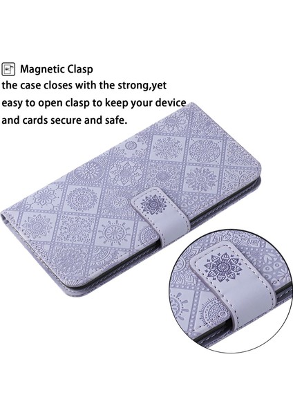 Samsung Galaxy S23 Için Cep U Pu Deri Cüzdan Etnik Tarzı Baskılı Çiçek Strap ile Telefon Kılıfı (Yurt Dışından) fiyatları