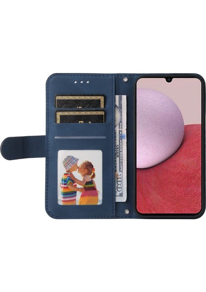 Samsung Galaxy A14 Için 5g Ağaç Desen Metal Düğmesi Pu Deri Hatları Baskılı Cüzdan Touch Kayışlı Telefon Kılıfı (Yurt Dışından) modelleri