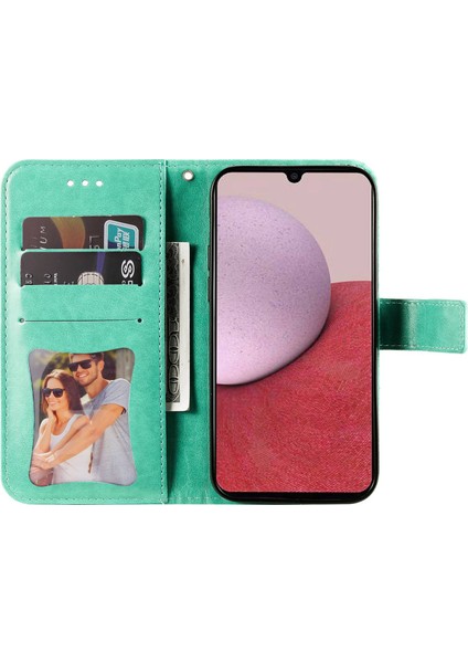 Samsung Galaxy A14 Için 5g Çiçek Baskı Pu Deri Folio Flip Katlanabilir Cüzdan Kayış Telefon Kılıfı (Yurt Dışından) fiyatları