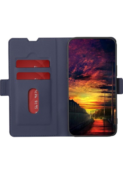 Samsung Galaxy A04 Için 4g (164.4 x 76.3 x 9.1 Mm) Twıll Doku Pu Deri Folio Flip Çift Mıknatıs Toka Kart Yuvaları Scratch-Direnç Telefon Kılıfı (Yurt Dışından) modelleri