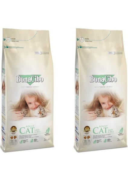 Bonacibo Kuzu Etli Yetişkin Kedi Maması 2 kg x 2 Paket Toplam 4 4 kg