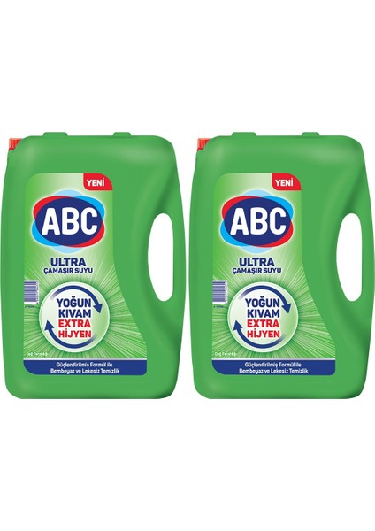 Abc Ultra Çamaşır Suyu 3,25 Lt Dağ Ferahlığı 2'li Paket