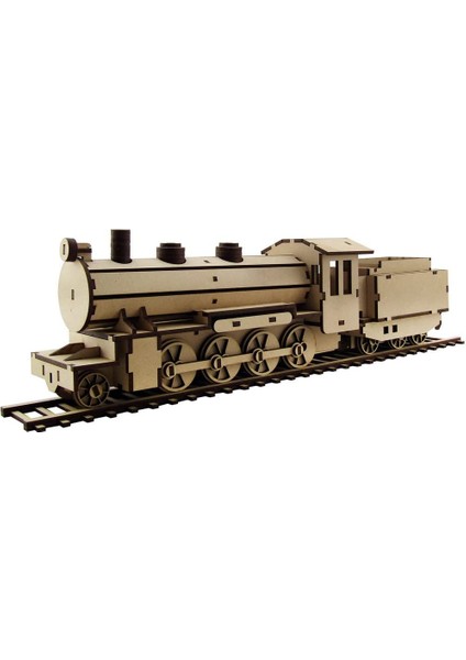 3D Sergi 3D Ahşap Puzzle Buharlı Lokomotif Maketi 152 Parça modelleri