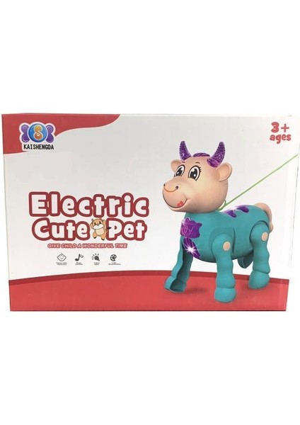 Oyuncak Hareketli Sesli ve Işıklı Sevimli Evcil Hayvanlar Inek modelleri