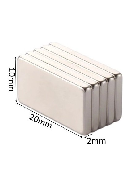 2 Adet 20X10X2 Köşeli Neodyum Mıknatıs Magnet