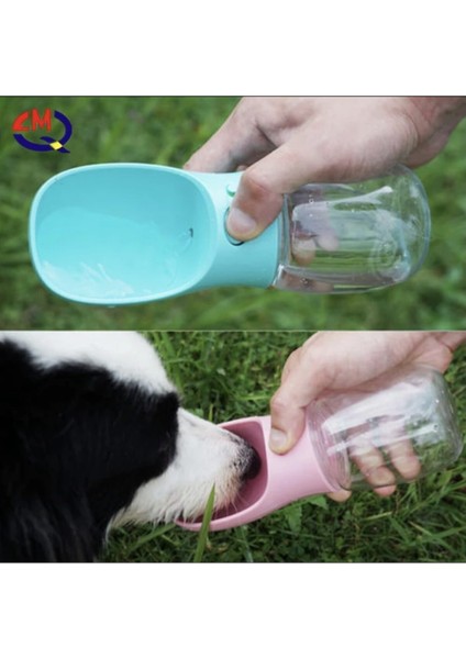 Taşınabilir Kedi Köpek Suluğu Seyahat Su Şişesi Kaseli Emniyetli Sızdırmaz Kutulu 350ML indirimleri