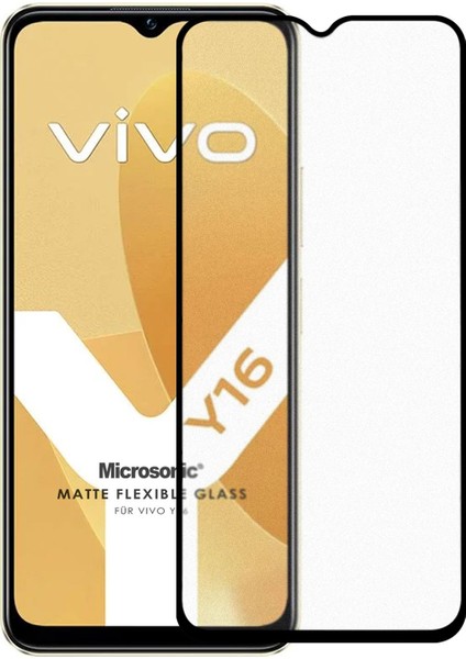 Vivo Y16 Seramik Matte Flexible Ekran Koruyucu Siyah