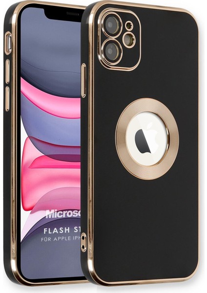 Apple iPhone 12 Kılıf Flash Stamp Siyah