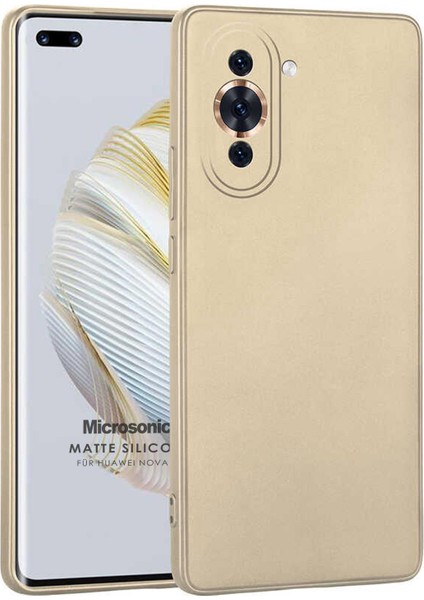 Matte Silicone Huawei Nova 10 Pro Kılıf Gold