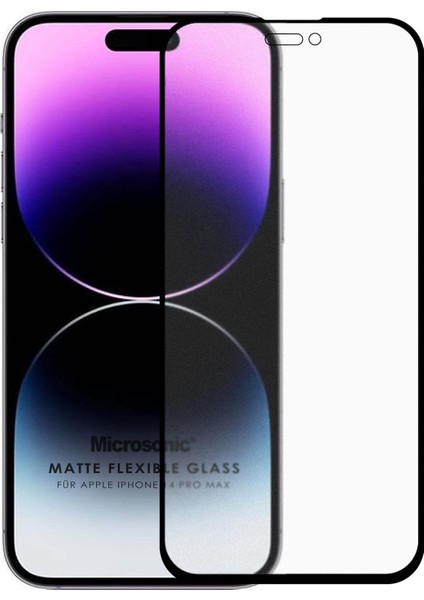 Apple iPhone 14 Pro Max Seramik Matte Flexible Ekran Koruyucu Siyah