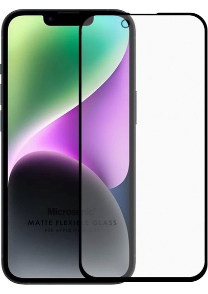 Apple iPhone 14 Seramik Matte Flexible Ekran Koruyucu Siyah