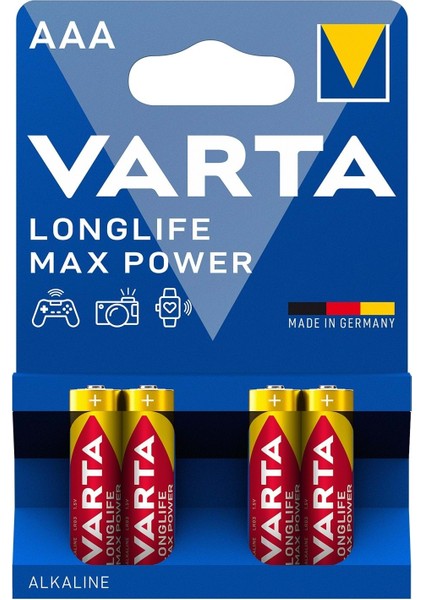 4706 Longlife Max Power Aaa Size 4lü Ince Kalem Pil