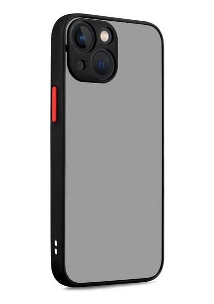 iPhone 14 Plus Uyumlu (14 Plus) Mara Serisi Arkası Mat Renkli Hux Silikon Kılıf
