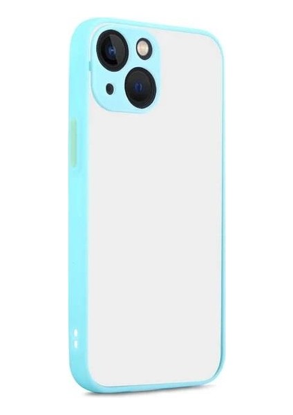 iPhone 14 Plus Uyumlu (14 Plus) Mara Serisi Arkası Mat Renkli Hux Silikon Kılıf