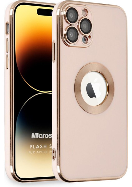 Apple iPhone 14 Pro Max Kılıf Flash Stamp Rose Gold