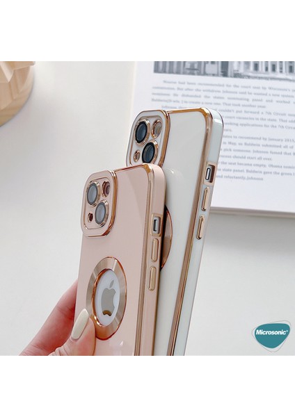 Apple iPhone 13 Pro Max Kılıf Flash Stamp Rose Gold