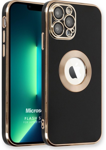 Apple iPhone 13 Pro Kılıf Flash Stamp Siyah