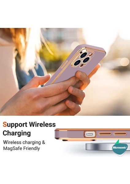 Apple iPhone 13 Pro Kılıf Flash Stamp Rose Gold