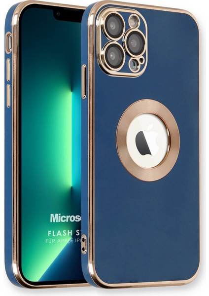 Apple iPhone 13 Pro Kılıf Flash Stamp Lacivert