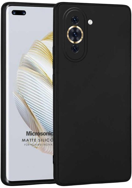 Matte Silicone Huawei Nova 10 Pro Kılıf Siyah