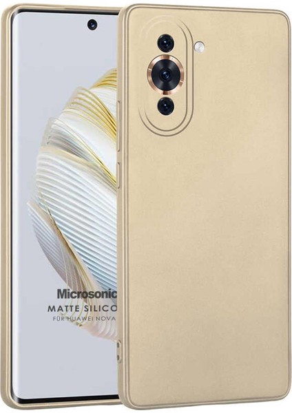 Matte Silicone Huawei Nova 10 Kılıf Gold