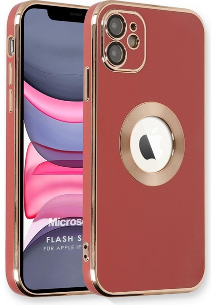 Apple iPhone 12 Kılıf Flash Stamp Kırmızı