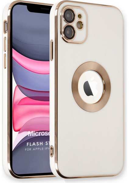 Apple iPhone 12 Kılıf Flash Stamp Beyaz