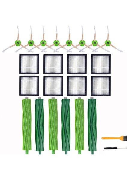 21 Adet Rulo Fırça Hepa Filtre Yan Fırça I7 E5 E6 I Serisi Robot Elektrikli Süpürge Değiştirme (Yurt Dışından)