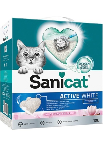 Active White Süper Topaklanan Kedi Kumu Lotus Çiçeği Kokulu 10 Lt indirimleri