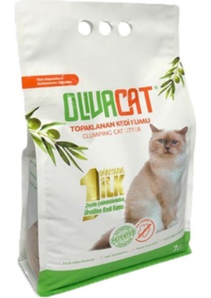 Zeytin Çekirdeğinden Üretilen Kokusuz Toz Bırakmayan Topaklanan Kedi Kumu 7 Lt