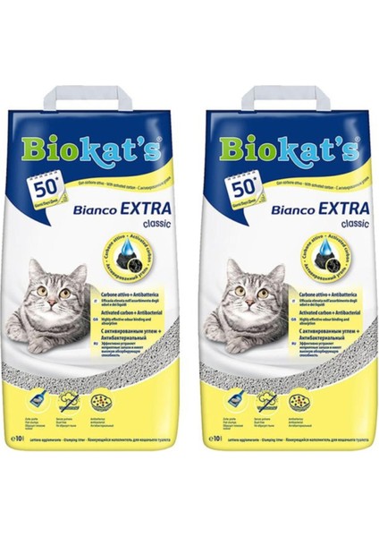 Biokat's Kedi Kumu Bianco Extra 10 Lt 2 Adet