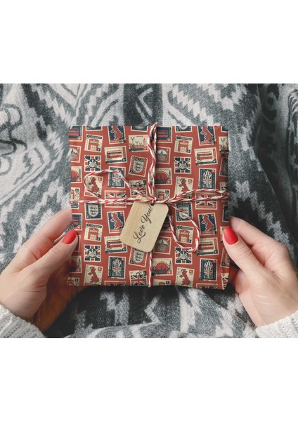 50 x 70 cm Seyahat Pul Gezi Ingiltere Temalı Hediye Paketleme Ambalaj Kağıdı (6’lı Paket) fiyatları