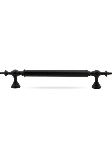 Çukurca Çekme Kolu Kapı Tutma Kulbu 50 cm Mat Siyah Metal Kulp Kapı Tutamağı