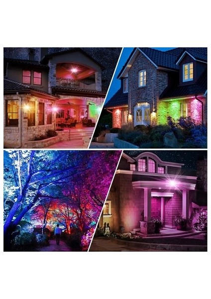 Sanec Kumandalı LED Işık Dış Cephe Aydınlatması çok Renkli Rgb led Panel Işık Parti LED Aydınlatma