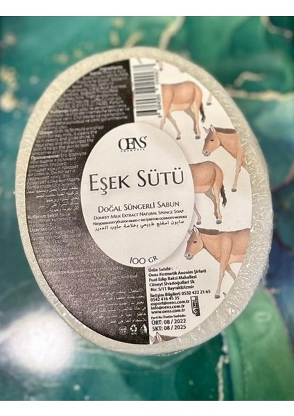 Eşek Sütü Özlü Doğal Süngerli Sabun