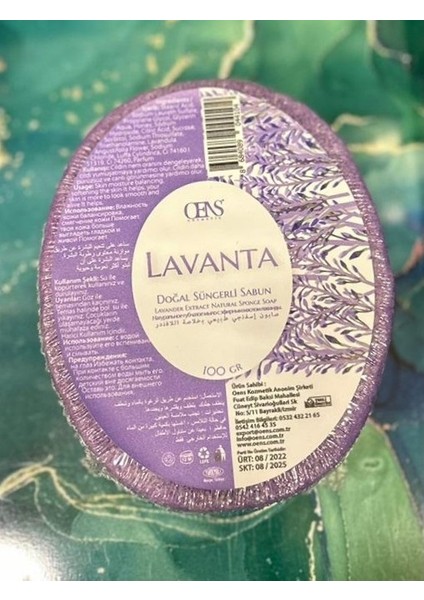 Lavanta Özlü Doğal Süngerli Sabun