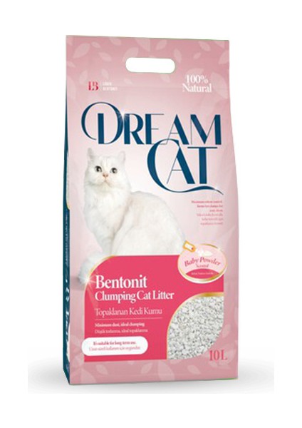 Bebek Pudralı Bentonit Kedi Kumu 10 Lt