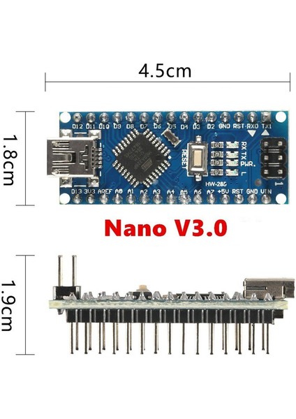 Roba Arduino Nano 3.0 V3 Atmel ATMEGA328 - Geliştirme Kartı Eğitim Seti Kiti